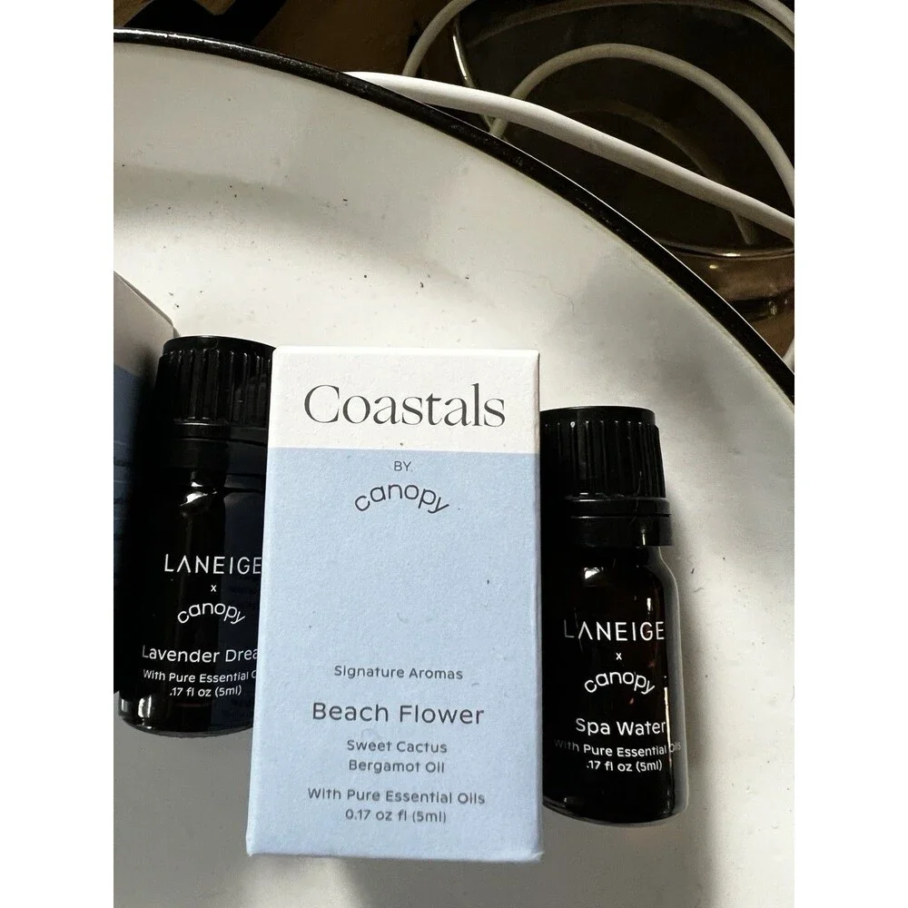 6 bottles Laneige & coastal by Canopy Essential Oils .17 oz 5 ml